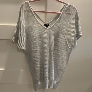 Express brand, Silver metallic dressy shirt